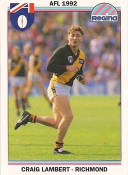 1992 AFL Regina #41 Craig Lambert Front